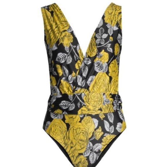 GANNI Floral Stencil One-Piece Swimsuit - Picture 5 of 11